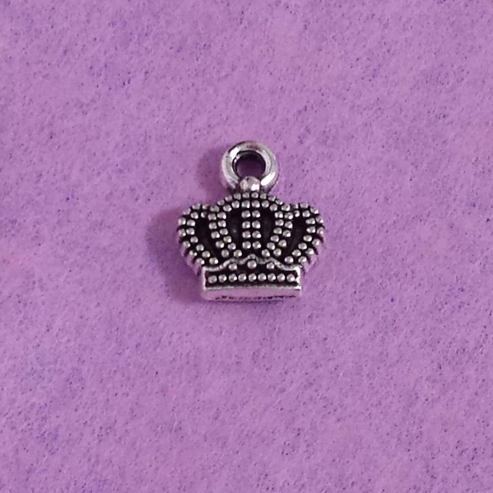 Silver Princess Crown Charm